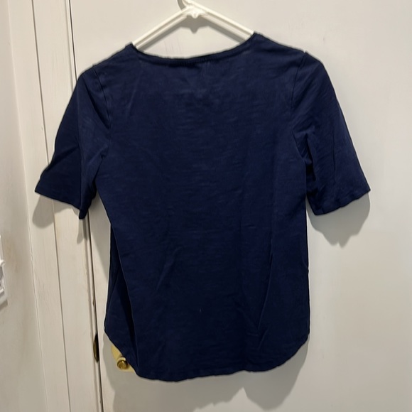 Chicos, short sleeve round neck navy T-shirt. Size 0. - Picture 3 of 3